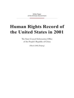 cover image of Human Rights Record of the United States in 2001 (2001美国的人权记录)